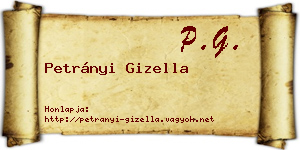 Petrányi Gizella névjegykártya