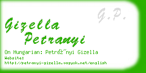 gizella petranyi business card